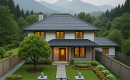 Modern 2 Katlı Villa Projesi – 10x12 m Plan, Bahçeli ve Detaylı İç Tasarım